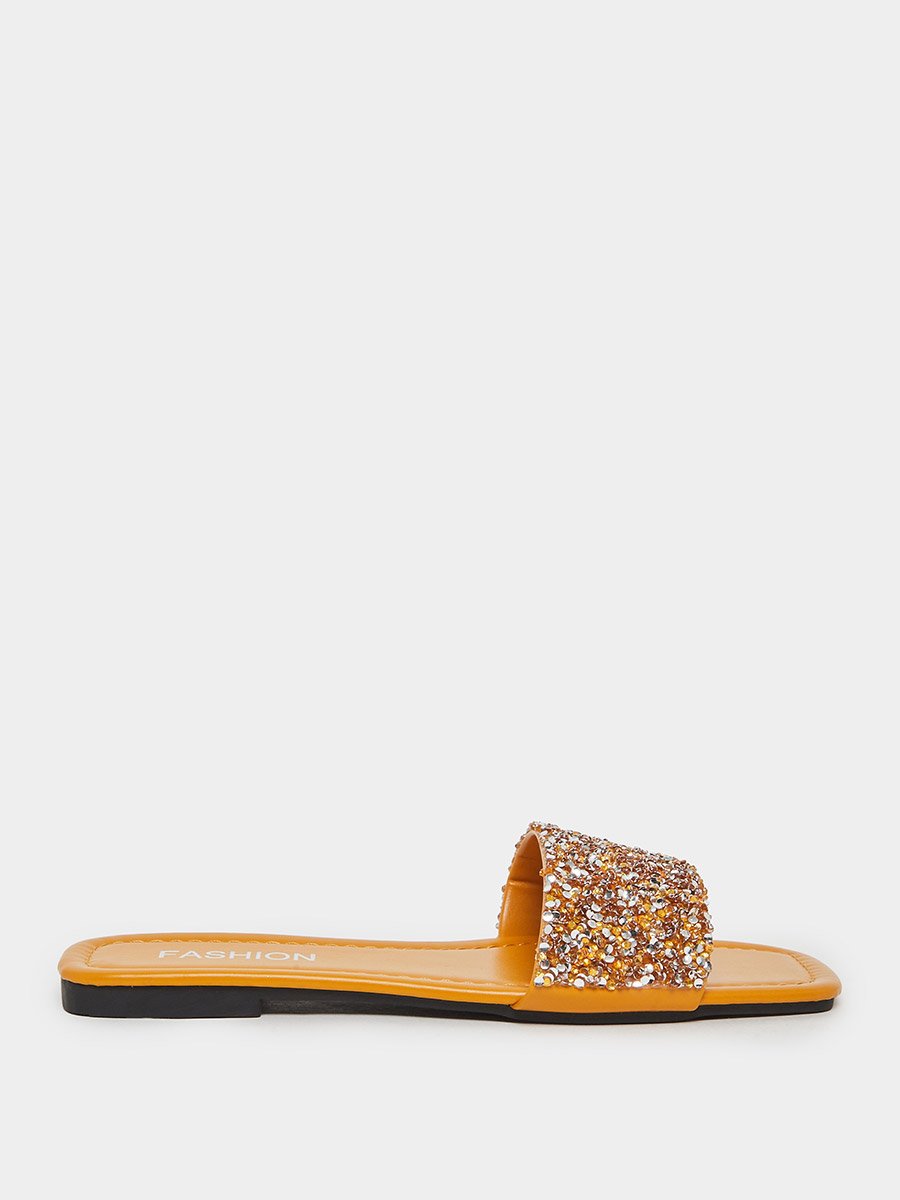 Embellished Slip-On Sandals