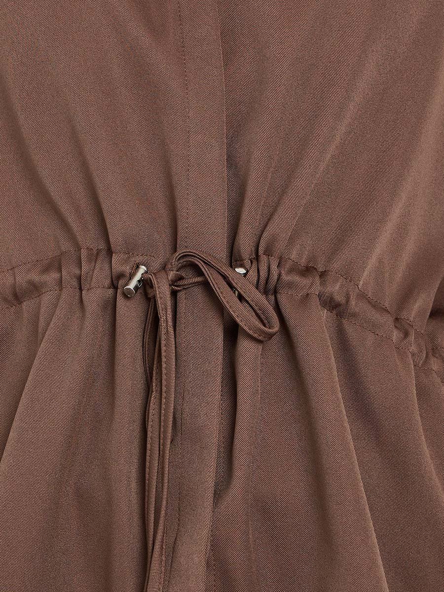 Brown Relaxed Fit Utility Shirt and Pants Co-Ords