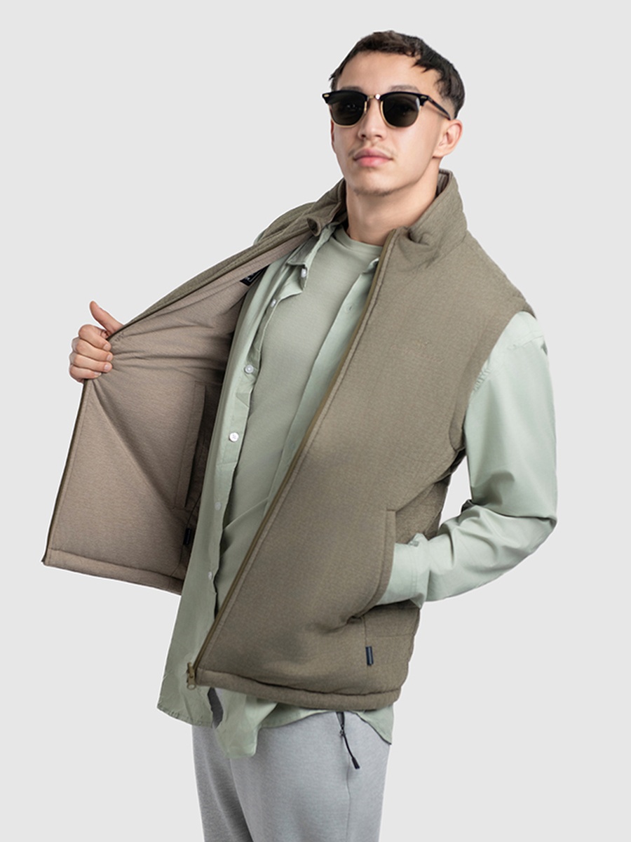 Men Sleeveless Zip-Through Gilet