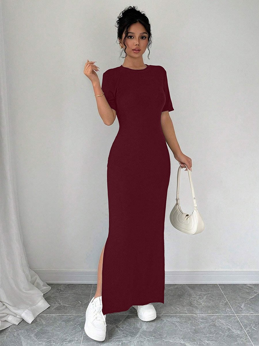 short sleeve bodycon maxi dress Women's Bodycon Maxi Dress main image 1