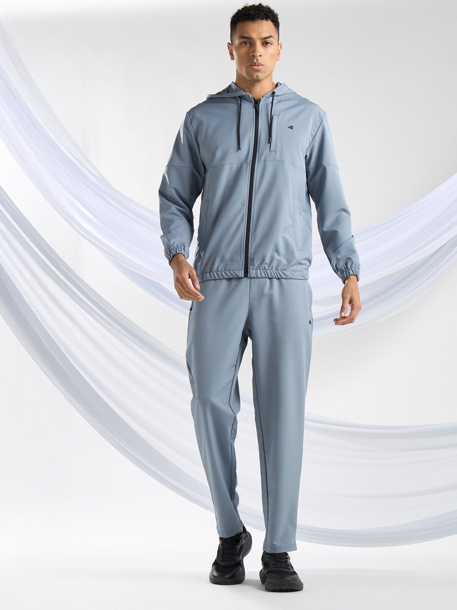 Panelled Zip Through Hoodie