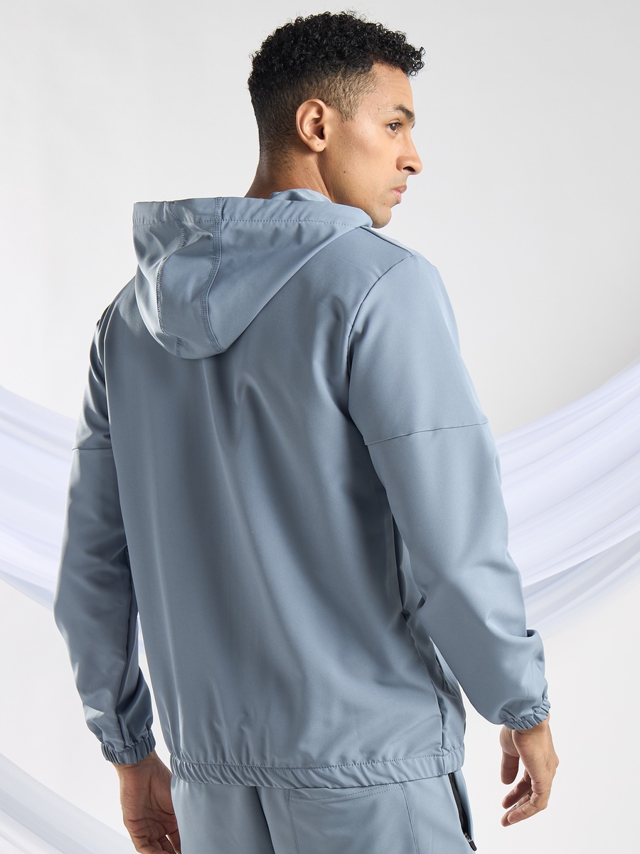 Panelled Zip Through Hoodie
