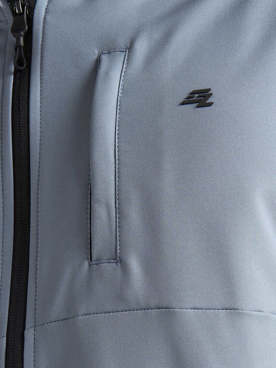 Panelled Zip Through Hoodie