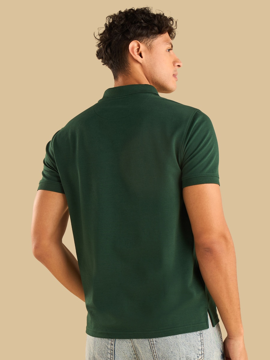 Textured Ottoman Polo T-Shirt