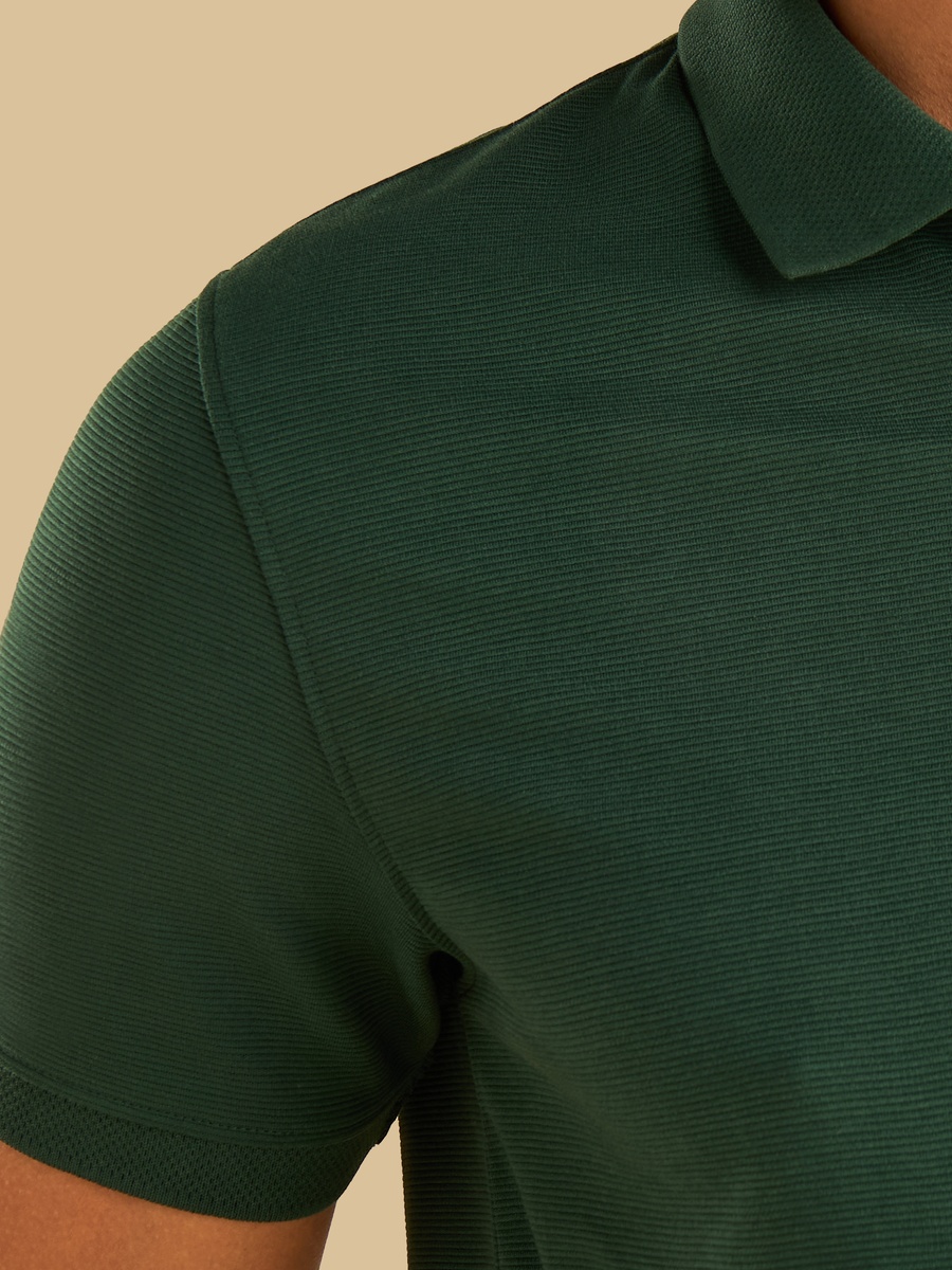 Textured Ottoman Polo T-Shirt
