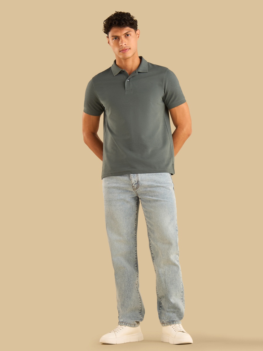Textured Ottoman Polo T-Shirt