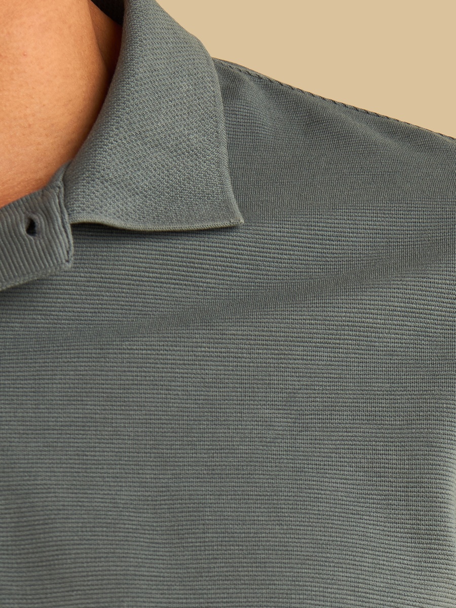 Textured Ottoman Polo T-Shirt