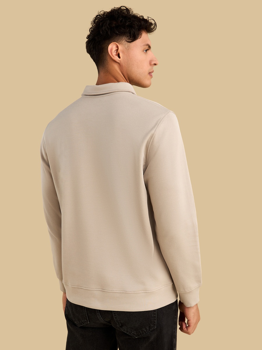 Half Zip Polo Sweatshirt