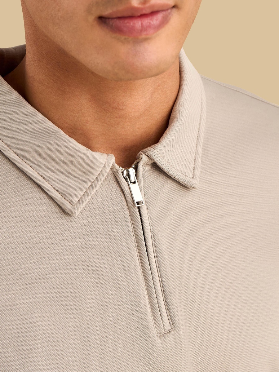 Half Zip Polo Sweatshirt