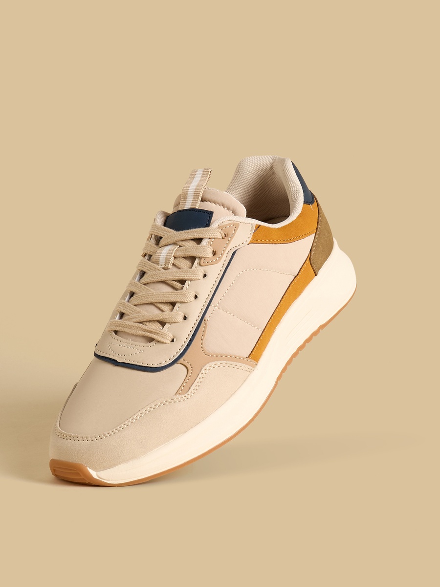 Colourblock Lace-Up Sports Shoes