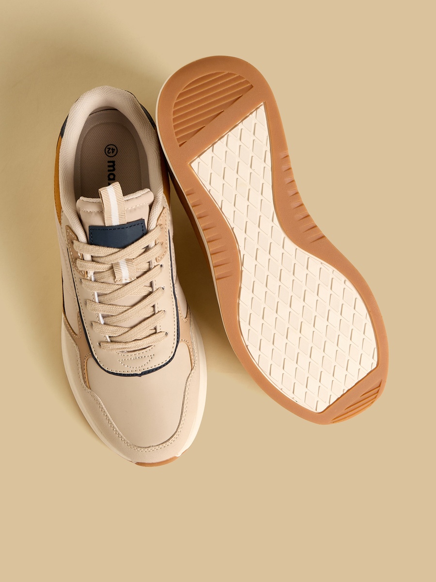 Colourblock Lace-Up Sports Shoes