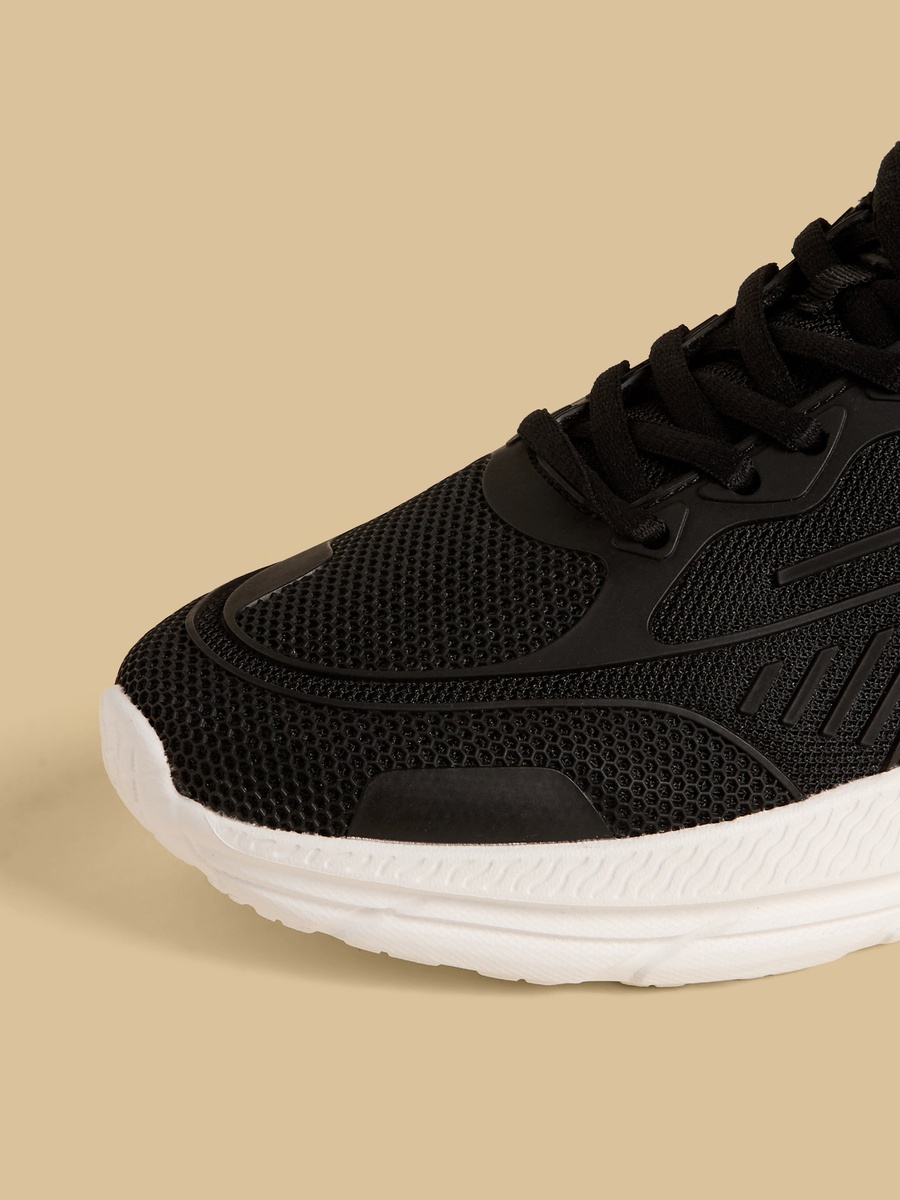 Textured Lace-Up Sports Shoes