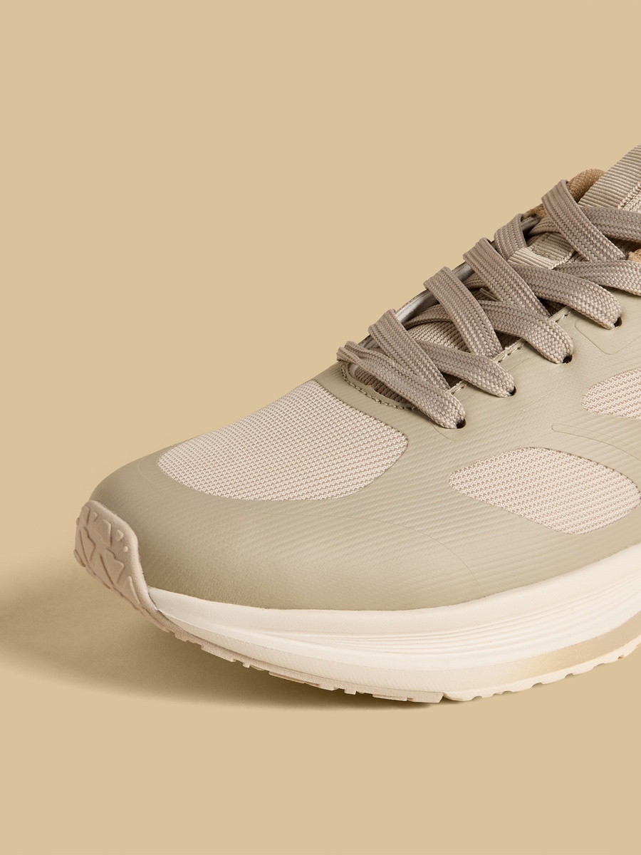 Panelled Lace-Up Sports Shoes