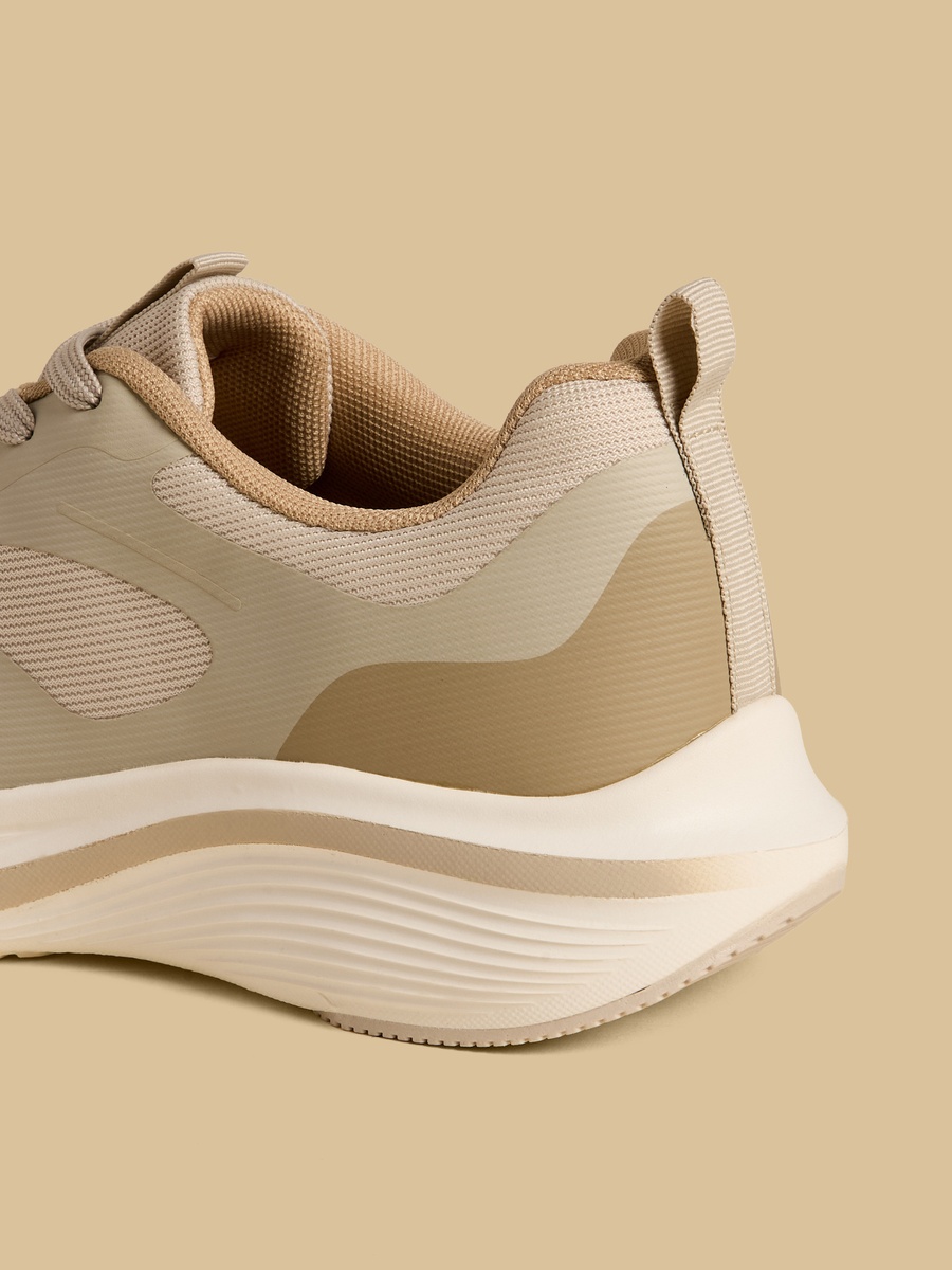 Panelled Lace-Up Sports Shoes