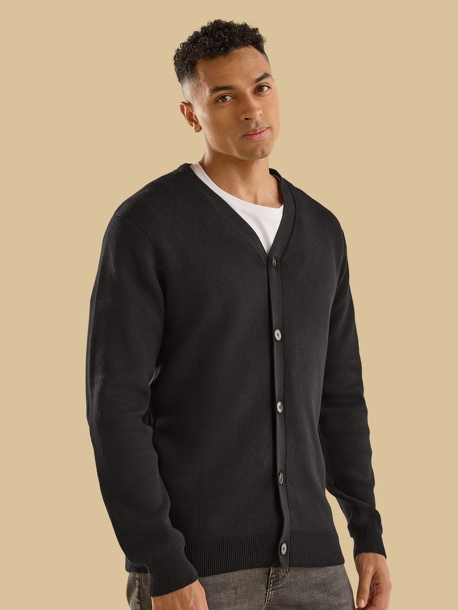 Textured V Neck Sweater