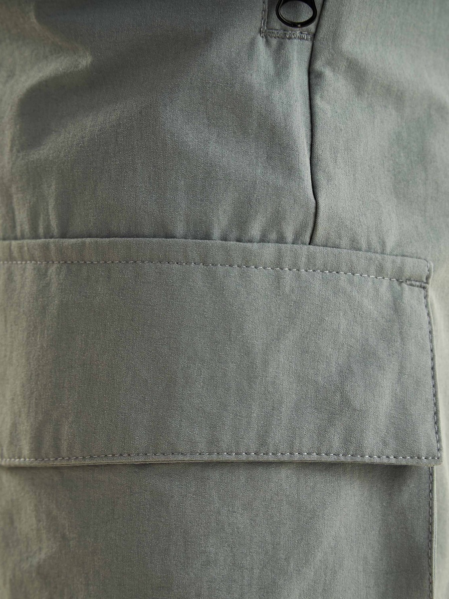 Relaxed Fit Cargo Joggers with Zip Detail