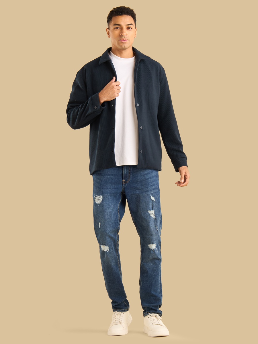 Textured Vertical Knit Jacket