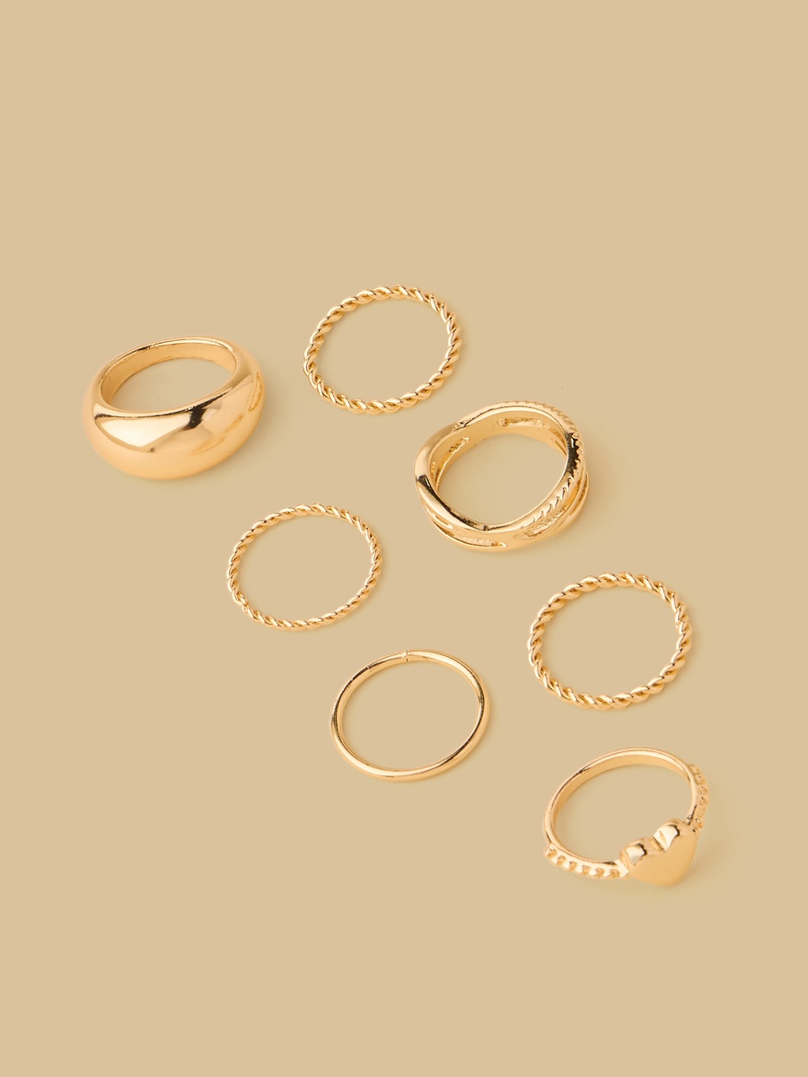 Pack of 7 - Metallic Ring