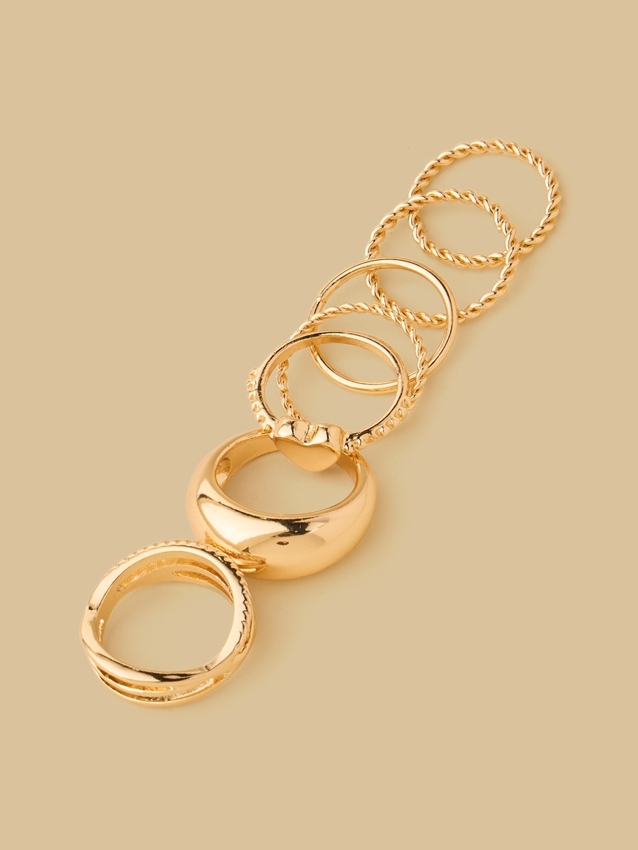 Pack of 7 - Metallic Ring