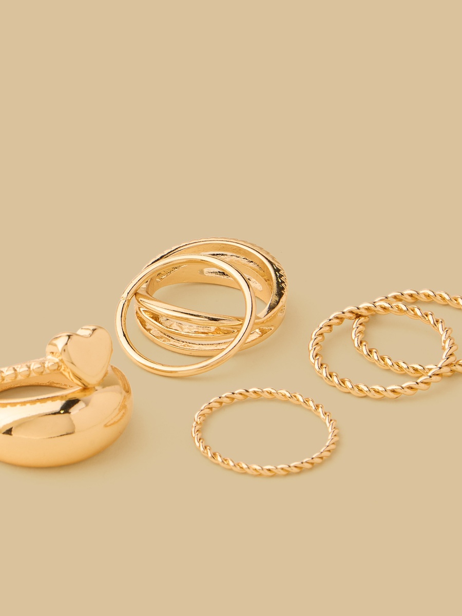 Pack of 7 - Metallic Ring
