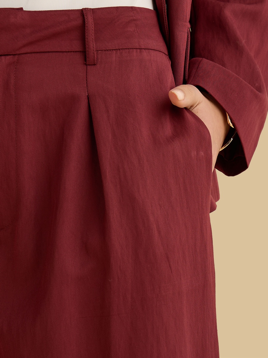 Balloon Fit Pleated Pants