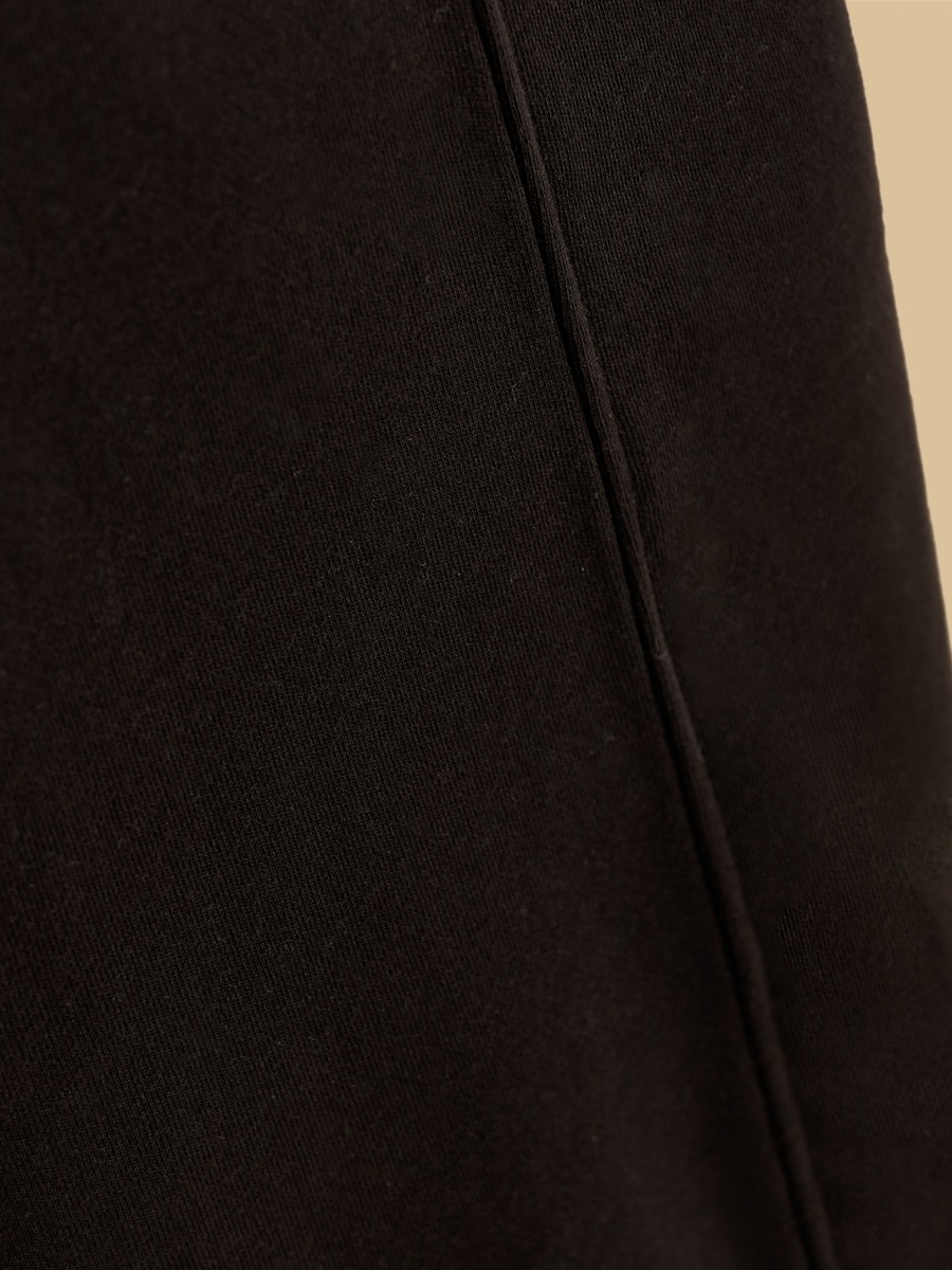 Panelled Terry Wide Leg Pants with Cutout Detail