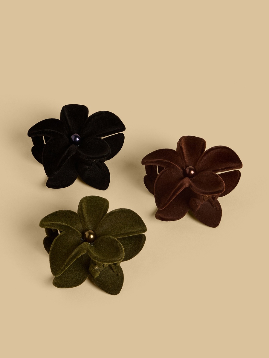 Pack of 3 - Floral Hair Clamp