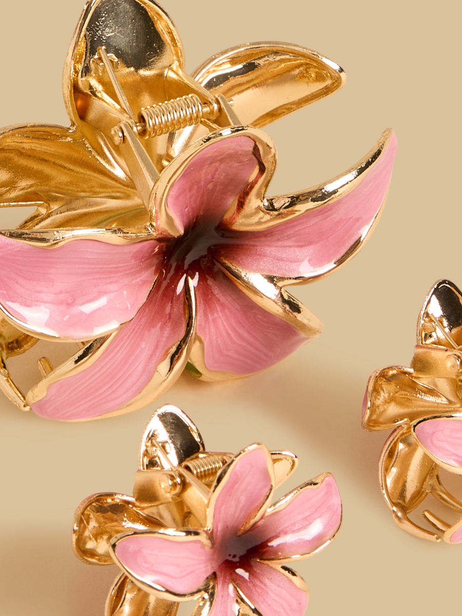 Pack of 3 - Floral Hair Clamp