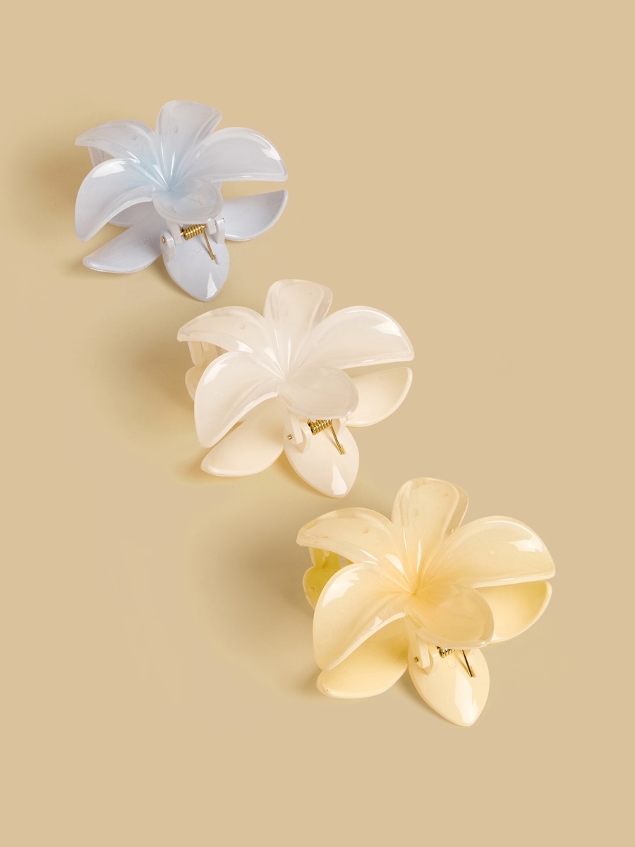 Pack of 3 - Floral Shaped Hair Clamp