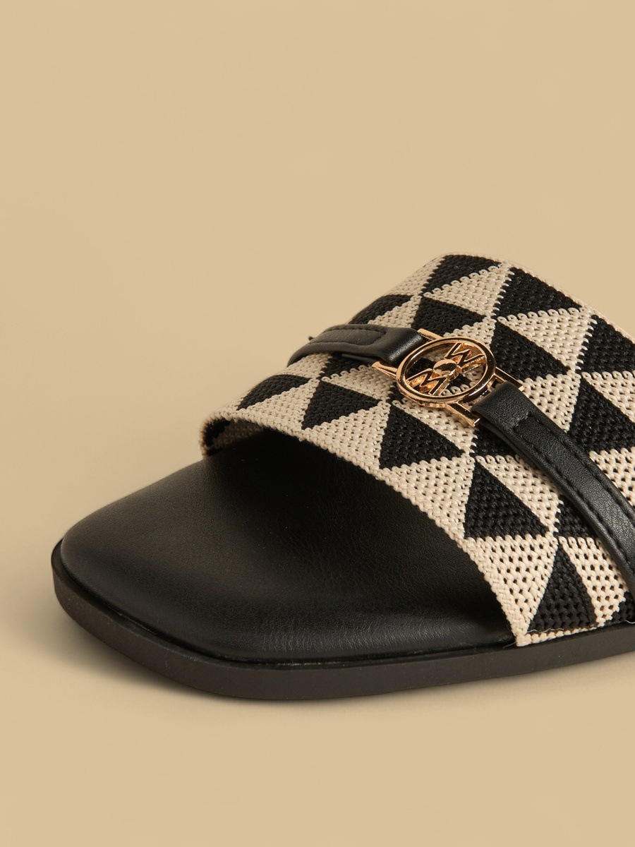 Textured Slip-On Flat Sandals
