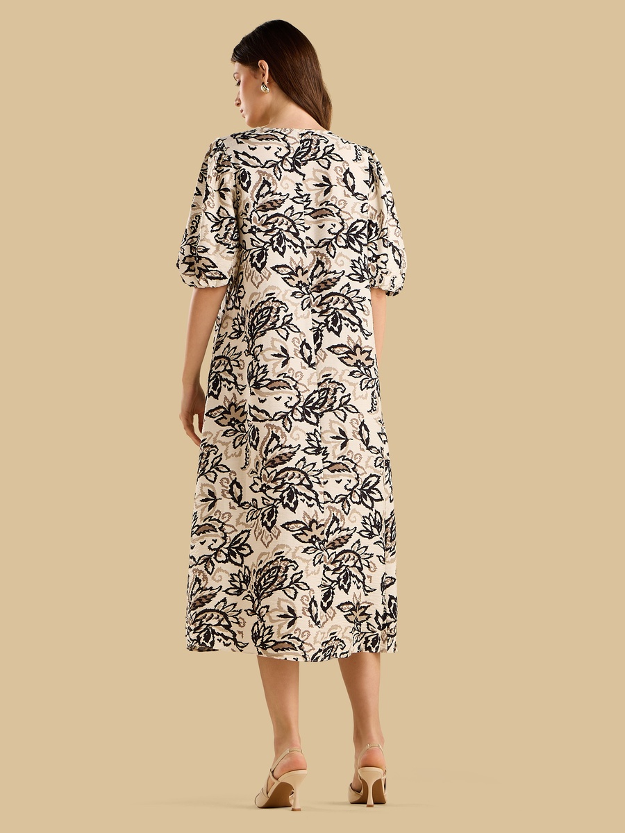 Keyhole Cutout Midi Dress