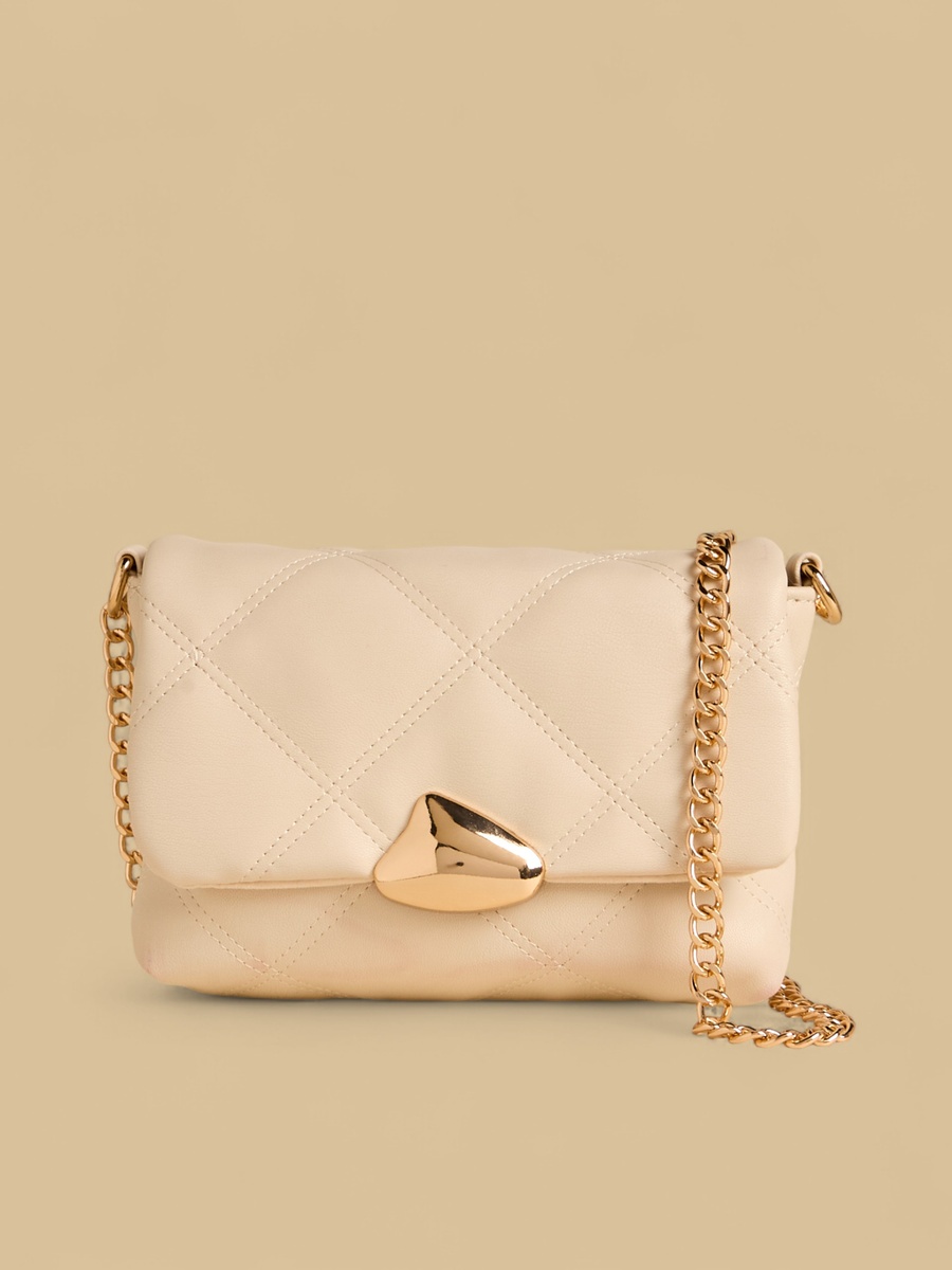 Quilted Crossbody Bag with Chain Strap