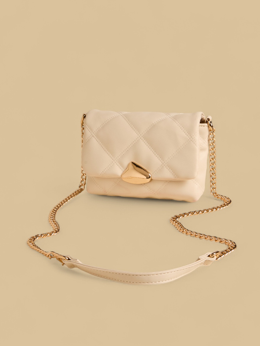 Quilted Crossbody Bag with Chain Strap