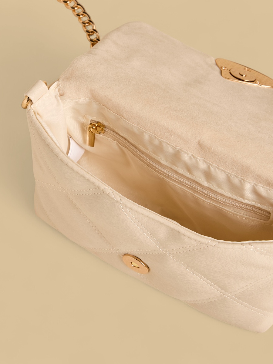 Quilted Crossbody Bag with Chain Strap