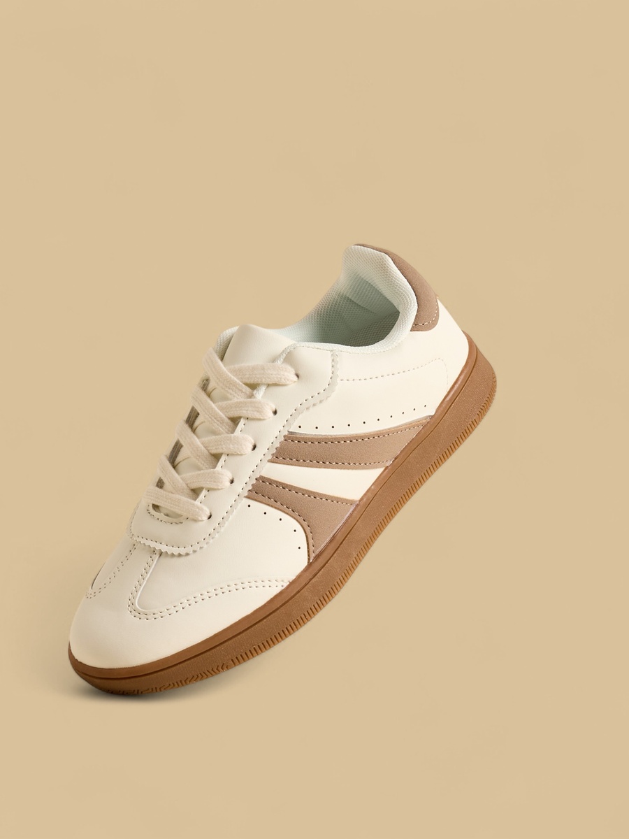 Panelled Lace-Up Sneakers