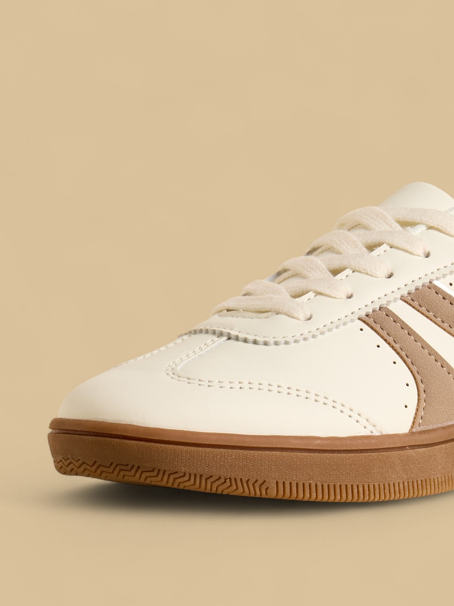 Panelled Lace-Up Sneakers