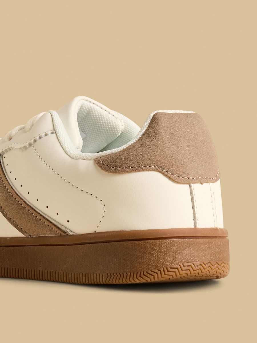Panelled Lace-Up Sneakers