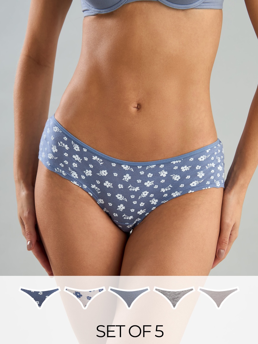 Pack of 5 - Assorted Boyshort Briefs