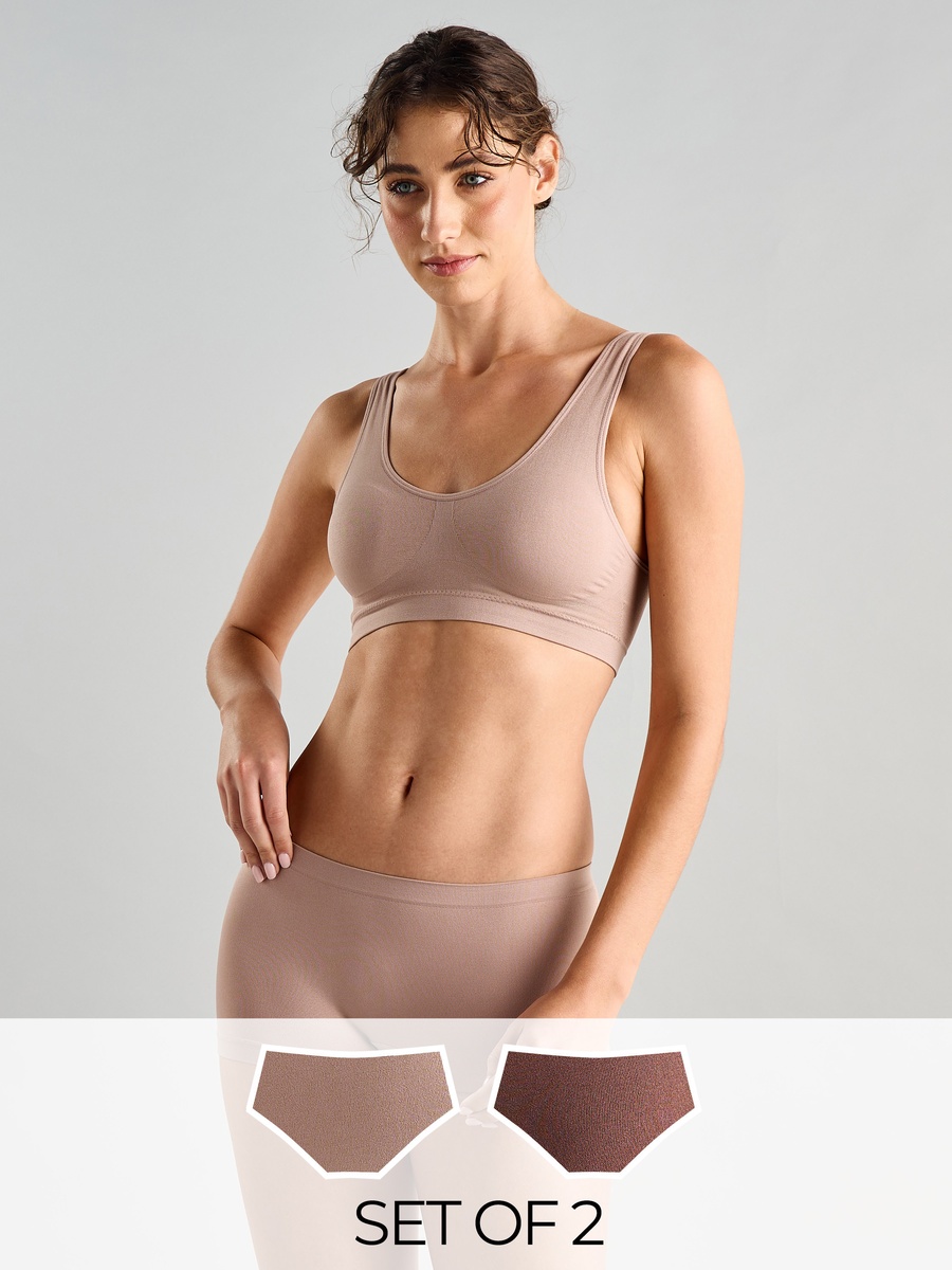 Plain Boyshort Briefs with Elasticated Waistband