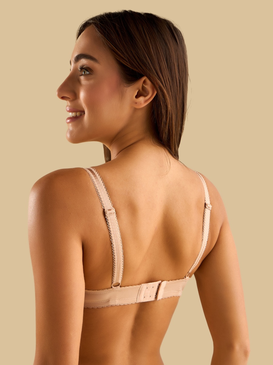 Lace Trim Non-Padded Wired Bra