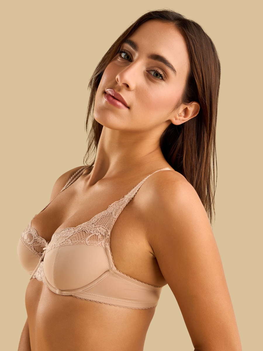 Lace Trim Non-Padded Wired Bra