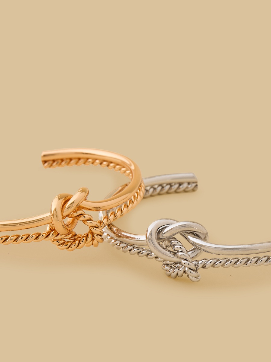 Pack of 2 - Knot Accent Cuff Bracelet