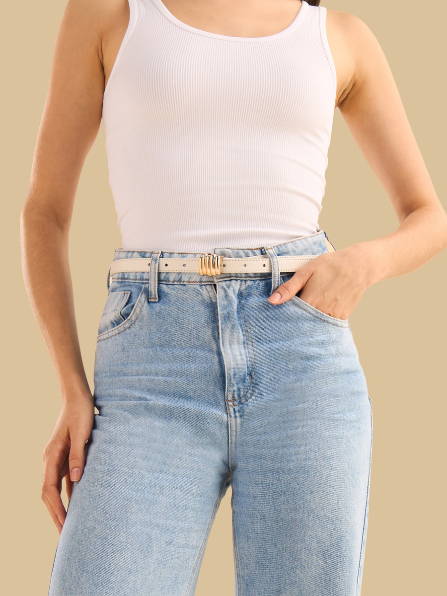 Pack of 2 - Metal Loop Accent Belt