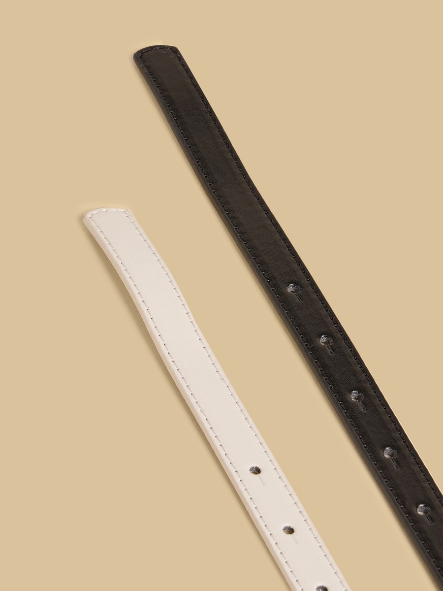 Pack of 2 - Metal Loop Accent Belt