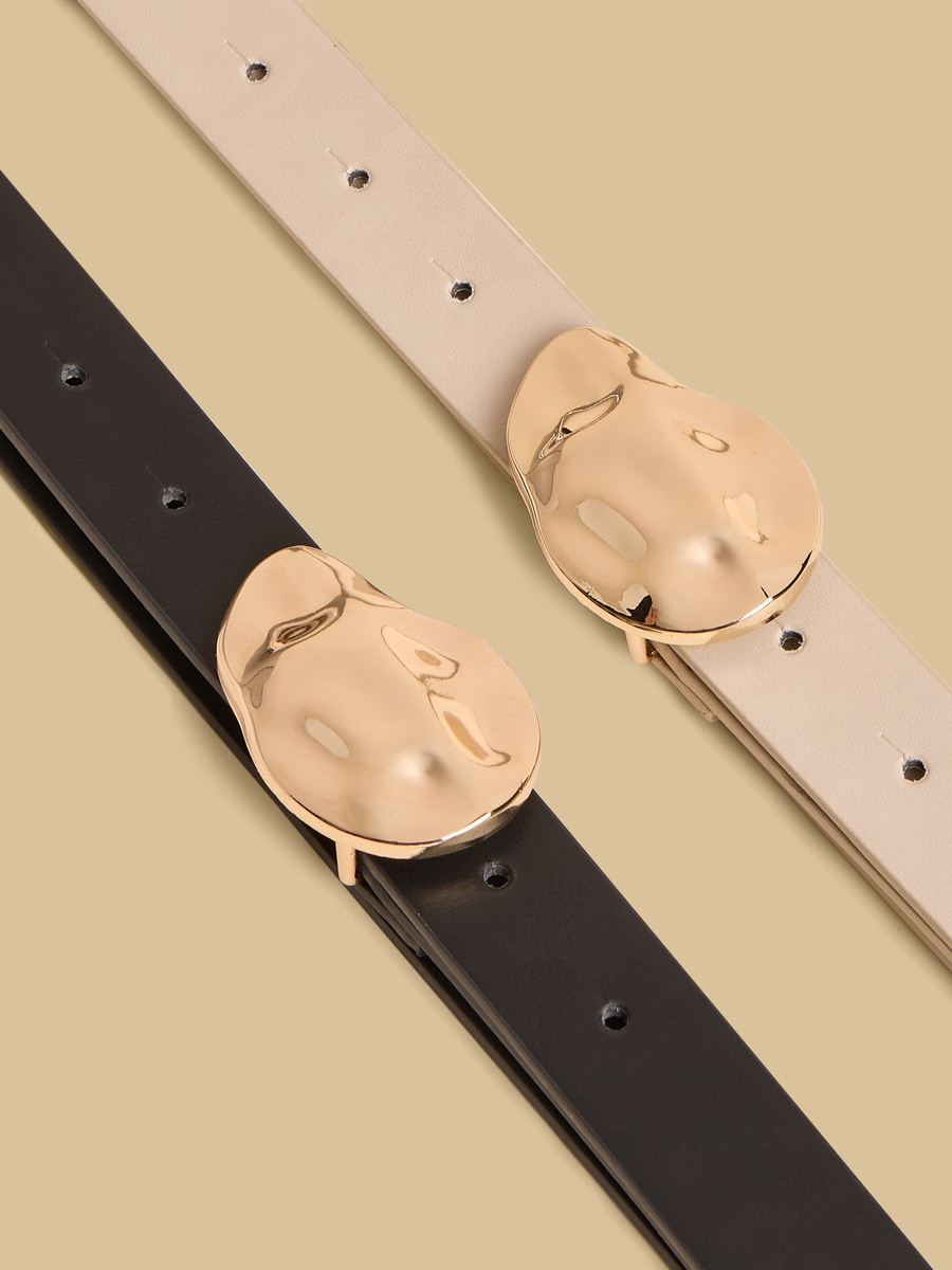 Pack of 2 - Metal Buckle Belt