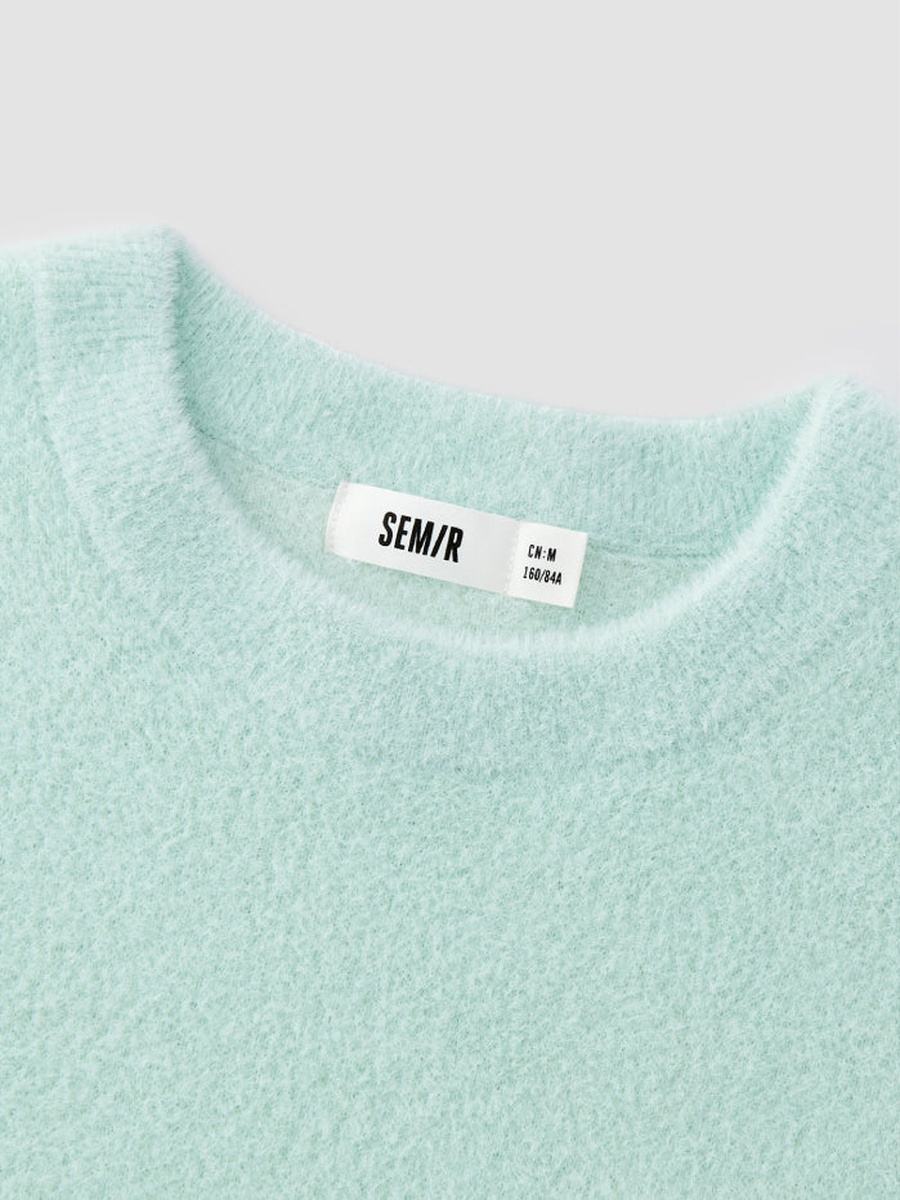 Women Knitted Sweater with Gradient Pattern