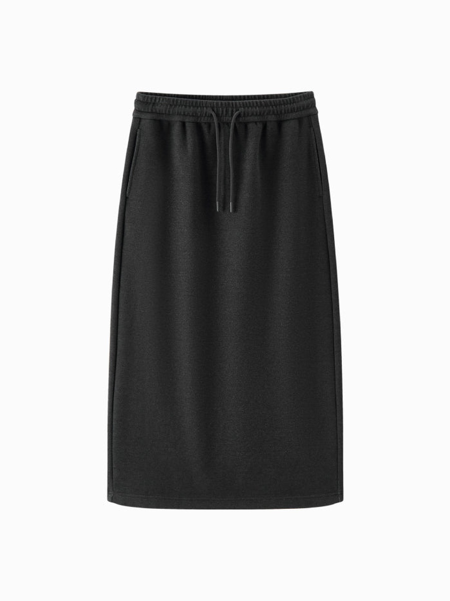 Women Knit Skirt with Elastic Waist