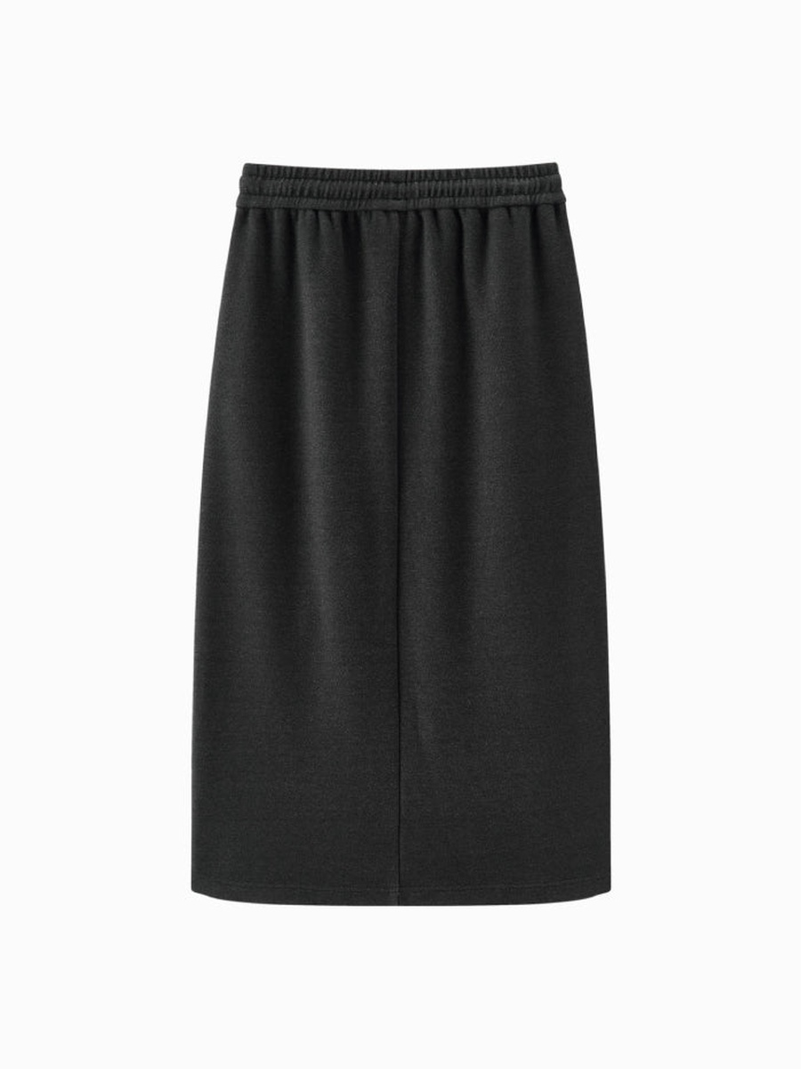 Women Knit Skirt with Elastic Waist