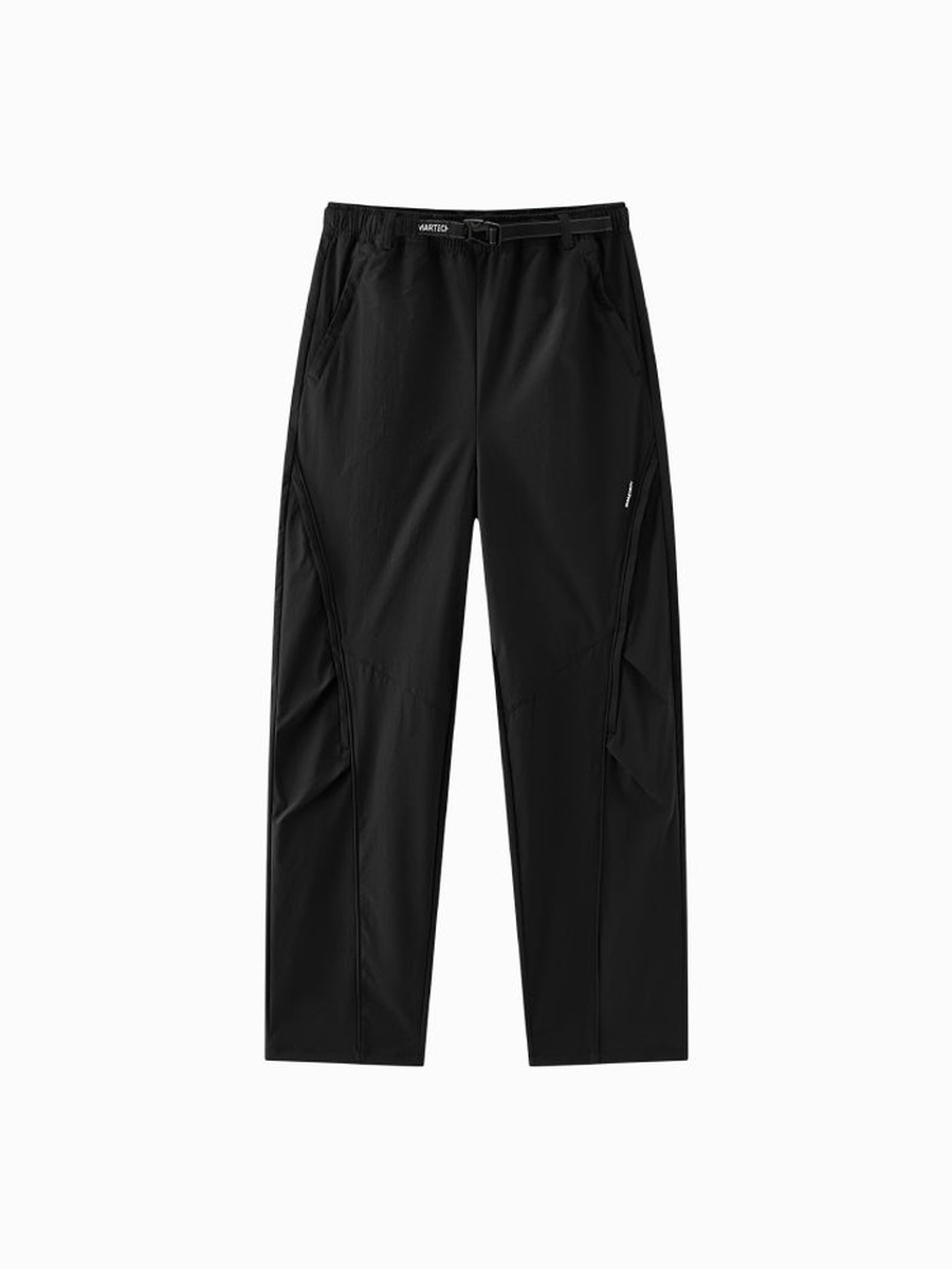 Women Straight-Leg Utility Pants with Adjustable Belt