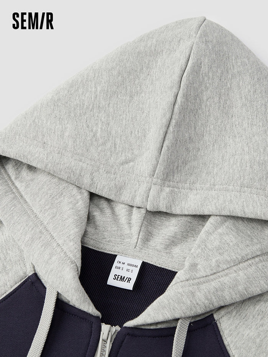 Women Zip-Through Hoodie with Embroidery